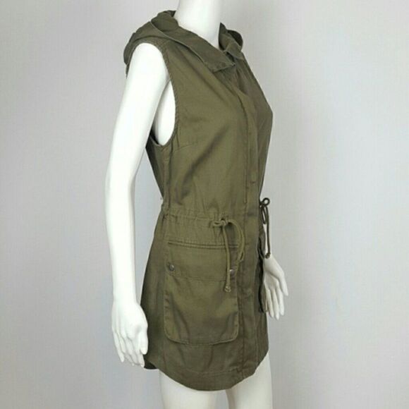 Women's Hunter Olive Green Vest Military Style - Picture 6 of 6
